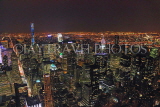 USA, New York, MANHATTAN, city view at night, aerial, US4532JPL