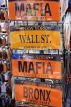 USA, New York, MANHATTAN, souvenir name plates, US4606JPL
