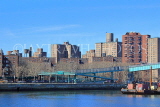 USA, New York, MANHATTAN, view towards Randalls Island, from East River, US4645JPL