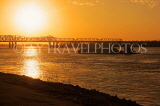 USA, Tennessee, MEMPHIS, Memphis-Arkansas Bridge over Missippissi river, sunset, US4416JPL