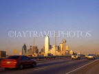 USA, Texas, DALLAS, skyline, view from highway, DAL25JPL