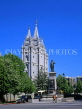 USA, Utah, SALT LAKE CITY, Salt Lake TEMPLE and Brigham Young Monument, UTH414JPL