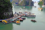 VIETNAM, Halong Bay, Bo Hon Island, Sung Sot Caves, harbour view, VT1908JPL