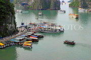 VIETNAM, Halong Bay, Bo Hon Island, Sung Sot Caves, harbour view, VT1909JPL