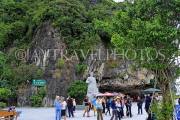 VIETNAM, Halong Bay, Ti Top Island, Gherman Titov statue and tourists, VT1791JPL
