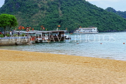 VIETNAM, Halong Bay, Ti Top Island, sandy beach and small harbour, VT1781JPL