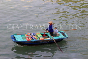 VIETNAM, Halong Bay, boat vendor with snacks for selling to cruise boat tourists, VT1884JPL