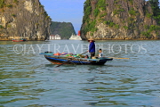 VIETNAM, Halong Bay, boat vendor with snacks for selling to cruise boat tourists, VT1898JPL