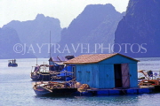 VIETNAM, Halong Bay, floating homes and fishing boats, VT490JPL