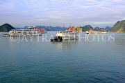 VIETNAM, Halong Bay, moored cruise boats, VT1828JPL