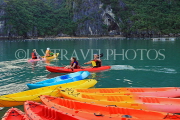 VIETNAM, Halong Bay, tourists kayaking, VT1961JPL