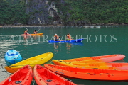 VIETNAM, Halong Bay, tourists kayaking, VT1962JPL