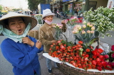 VIETNAM, Hanoi, bicycle flower vendor, VT549JPL