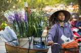VIETNAM, Hanoi, bicycle flower vendor, VT550JPL