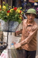 VIETNAM, Hanoi, bicycle flower vendor, VT551JPL