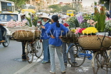 VIETNAM, Hanoi, bicycle flower vendors, VT552JPL