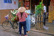 VIETNAM, Hanoi, mobile flower seller, with bicycle, VT328JPL