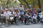 VIETNAM, Hanoi, rush hour traffic, bikes, VT586JPL