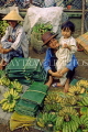 VIETNAM, Hoi An, Central Market, banana stall, vendor and child, VT400JPL
