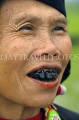 VIETNAM, Lao Cai province, Sapa, Tam Duong, Black Lu woman showing black teeth, VT633JPL