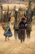 VIETNAM, Lao Cai province, Sapa, Tam Duong, Hmong women carrying firewood, VT645JPL