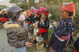VIETNAM, Lao Cai province, Sapa, Tam Duong market, Hmong women selling chickens, VT630JPL