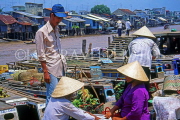 VIETNAM, Mekong Delta, riverside houses and people, VT387JPL