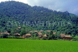 VIETNAM, Son La province, rice field and village houses, VT678JPL