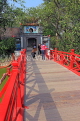 Vietnam, HANOI, Hoan Keim Lake, Ngoc Son Temple and Huc Bridge (Red Bridge), VT1584JPL