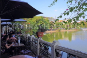 Vietnam, HANOI, Hoan Kiem Lake, and lakeside restaurant, VT1190JPL