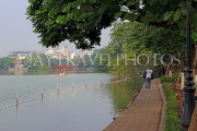 Vietnam, HANOI, Hoan Kiem Lake, and promenade, VT1532JPL