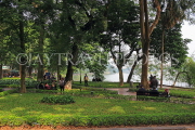 Vietnam, HANOI, Hoan Kiem Lake, lakeside promenade and gardens, VT1558JPL