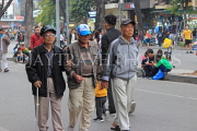 Vietnam, HANOI, Hoan Kiem Lake area, three elderly men taking a walk, VT1283JPL
