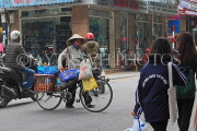 Vietnam, HANOI, Old Quarter, Street Vendor, bicycle carrying eggs, VT1502JPL