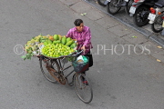 Vietnam, HANOI, Old Quarter, Street Vendor, bicycle loaded with fruit, VT1485JPL