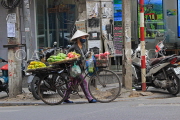 Vietnam, HANOI, Old Quarter, Street Vendor, bicycle loaded with fruit, VT1512JPL