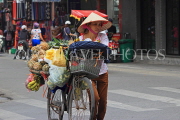 Vietnam, HANOI, Old Quarter, Street Vendor, bicycle loaded with pineapples, VT1495JPL