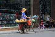Vietnam, HANOI, Old Quarter, Street Vendor, bicycle loaded with yams, VT1518JPL
