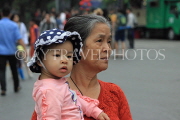 Vietnam, HANOI, Old Quarter, grandmother and child, VT1292JPL