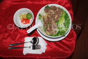 Vietnam, HANOI, Old Quarter, restaurant food display, Bun Cha (Noodle Soup), VT2286PL