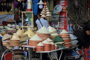 Vietnam, HANOI, Old Quarter, shop selling wickeware and souvenir hats, VT1629JPL