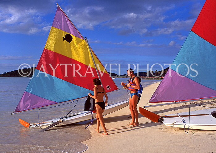 ANTIGUA, West Coast, sailboats and tourists, ANT1004JPL