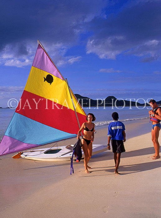 ANTIGUA, West Coast, sailboats and tourists, ANT668JPL