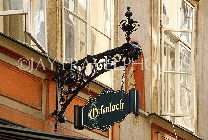 Austria, VIENNA, wrought iron sign, VIE406JPL