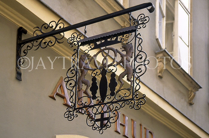 Austria, VIENNA, wrought iron sign, bakery shop, VIE313JPL