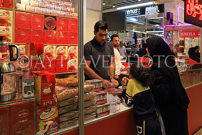 BAHRAIN, Manama, Bahrain Exhibition Centre, Autumn Fair, stall, Saffron & Saffron Tea, BHR2210JPL