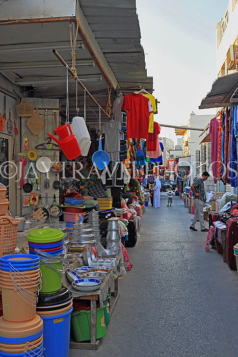 BAHRAIN, Muharraq, Souk (souq), narrow street with shops and stalls, BHR849JPL