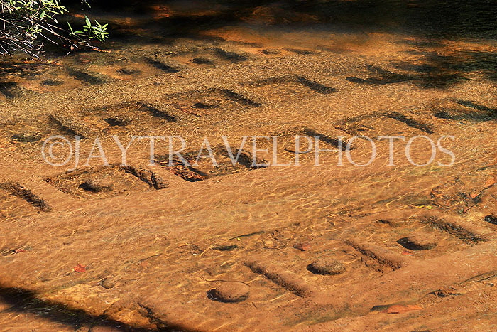 CAMBODIA, Siem Reap Prov, Kulen Mountain, River of 1000 Lingas, CAM2431JPL