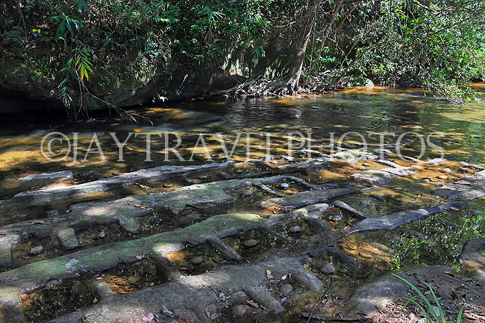 CAMBODIA, Siem Reap Prov, Kulen Mountain, River of 1000 Lingas, CAM2436JPL