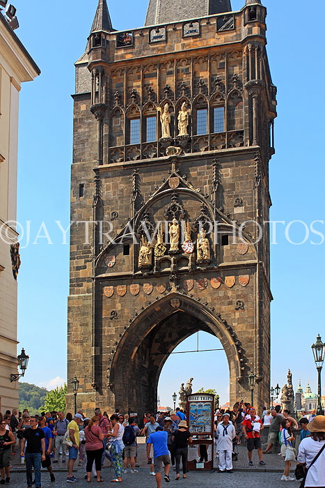 Czech Rep, PRAGUE, Charles Bridge Tower (Karluv Most), CZ950JPL